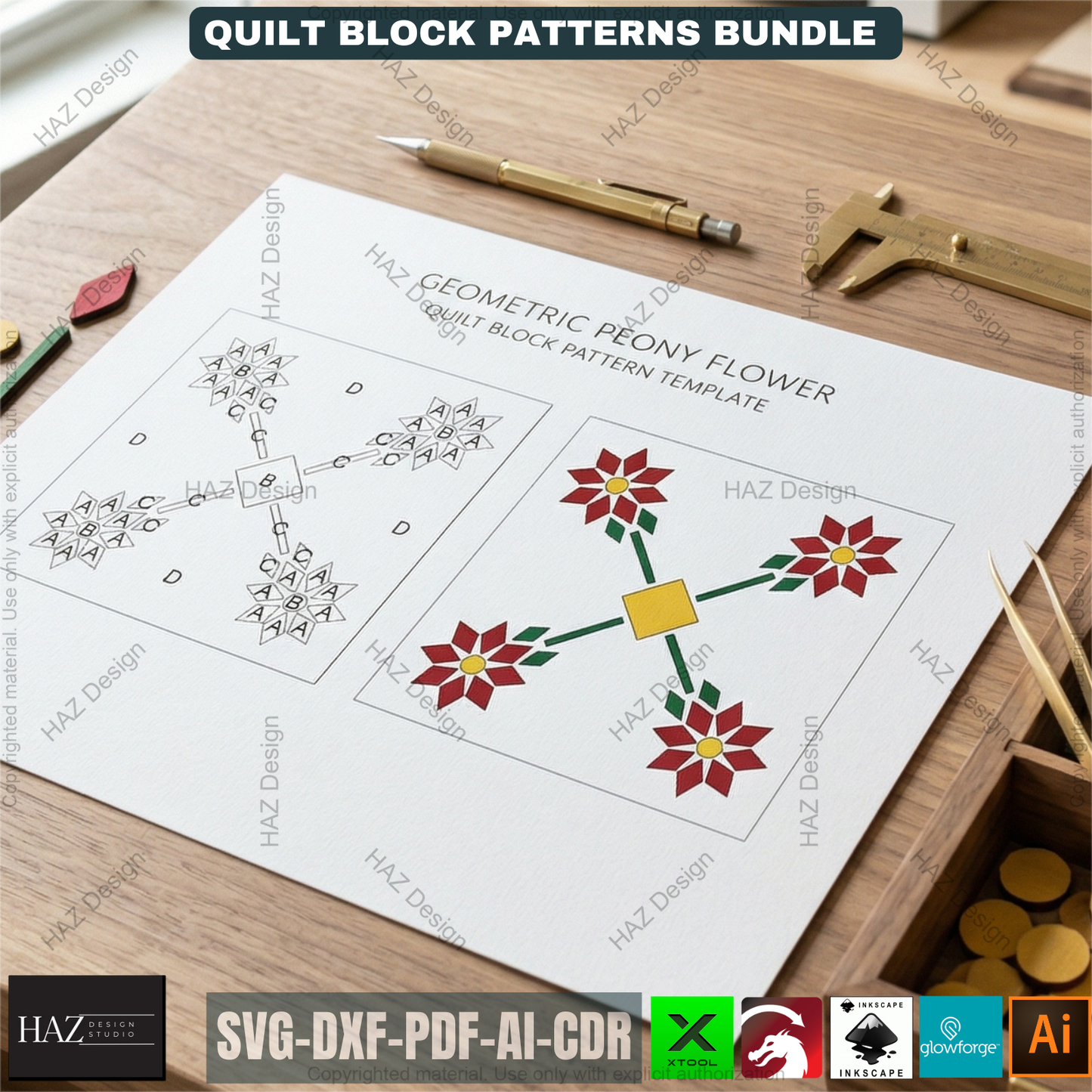 Cardinal, wreath, pumpkin, tree, flower, barn quilts patterns pdf / Svg vector 527