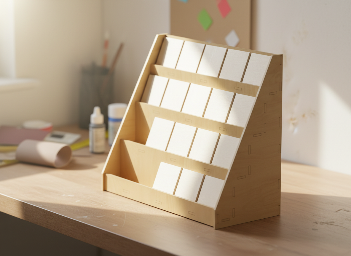 Wooden Earring Card Display Stand / Craft Fair Display Holder / Tiered Shelves Organiser 297