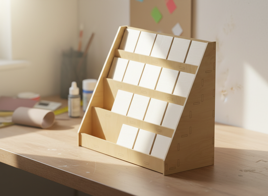 Wooden Earring Card Display Stand / Craft Fair Display Holder / Tiered Shelves Organiser 297