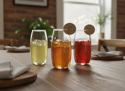 Personalized Wine Cocktail Glass Markers / Drink Name Tags / Drink Charm / Drink Topper / Laser Cut Files SVG DXF 299