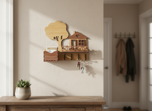 Laser cut KEY Holder SVG files, key hanger wall mounted, Wall Organizer cut plan 116