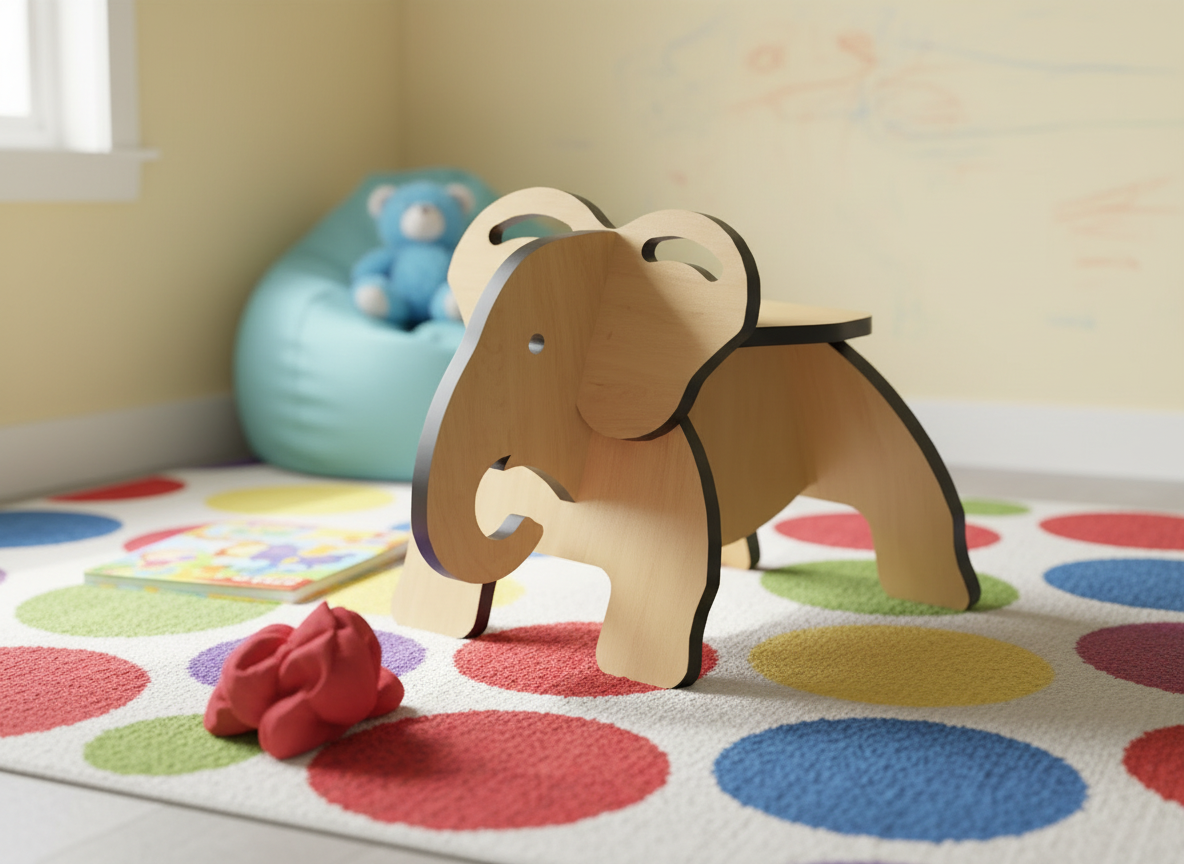 Miniature Elephant animal cut plan Cute Sweet Elephant svg file african safari gift elephant baby shower 3d elephant plywood toy 333