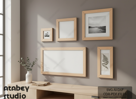 Rectangle Frames laser svg files for glowforge square frame bundle Home Decor Svg dxf Digital Download 139