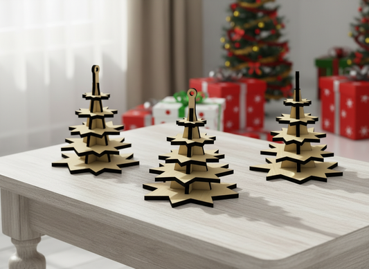 Christmas Tree File SVG, 2022 Xmas Design Standing New year Trees laser cut File, Merry Christmas Trees Decor 265