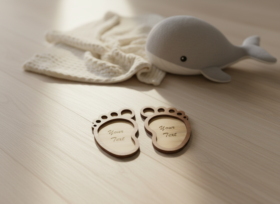 DIY Wooden Baby Foot Shapes - Perfect for Newborn Birth Decorations and Keepsakes 779