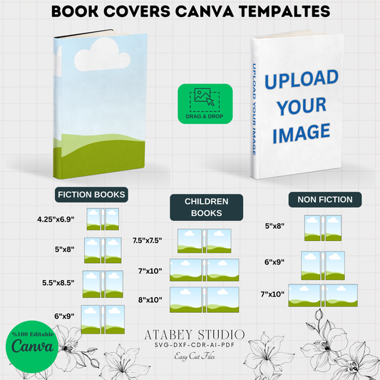 Genre-Specific Book Mockup, Canva Template for Writers, 3D SVG Cut File for Book Displays, Author Marketing Kit 949