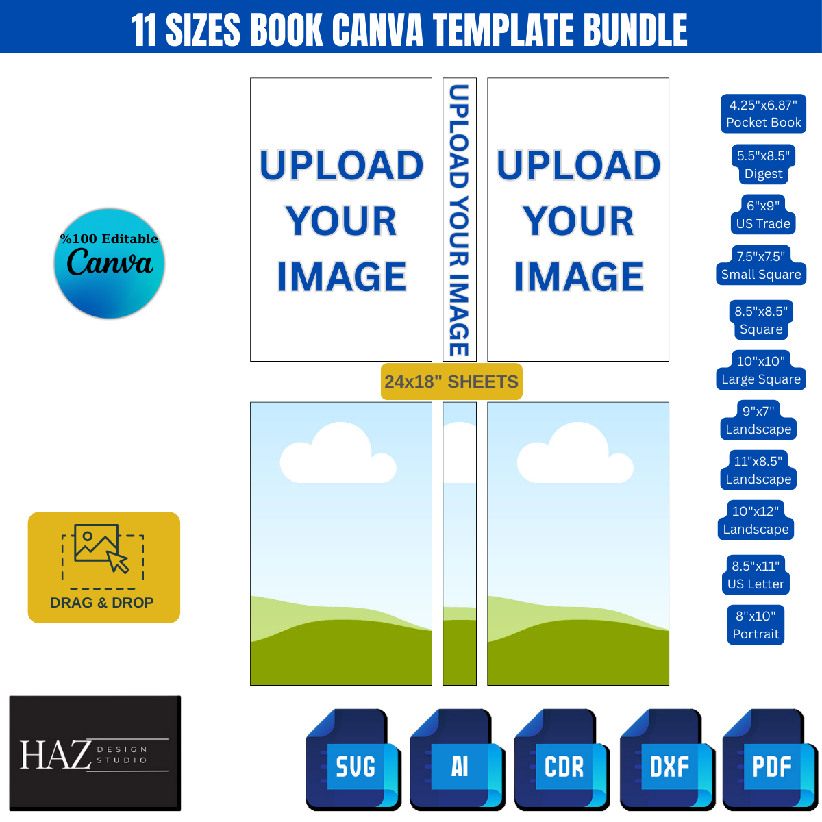 Customizable Book Mockup SVG, Writer's Toolkit for Book Promotion, 3D Book Display for Cricut, Canva Ready Template 468