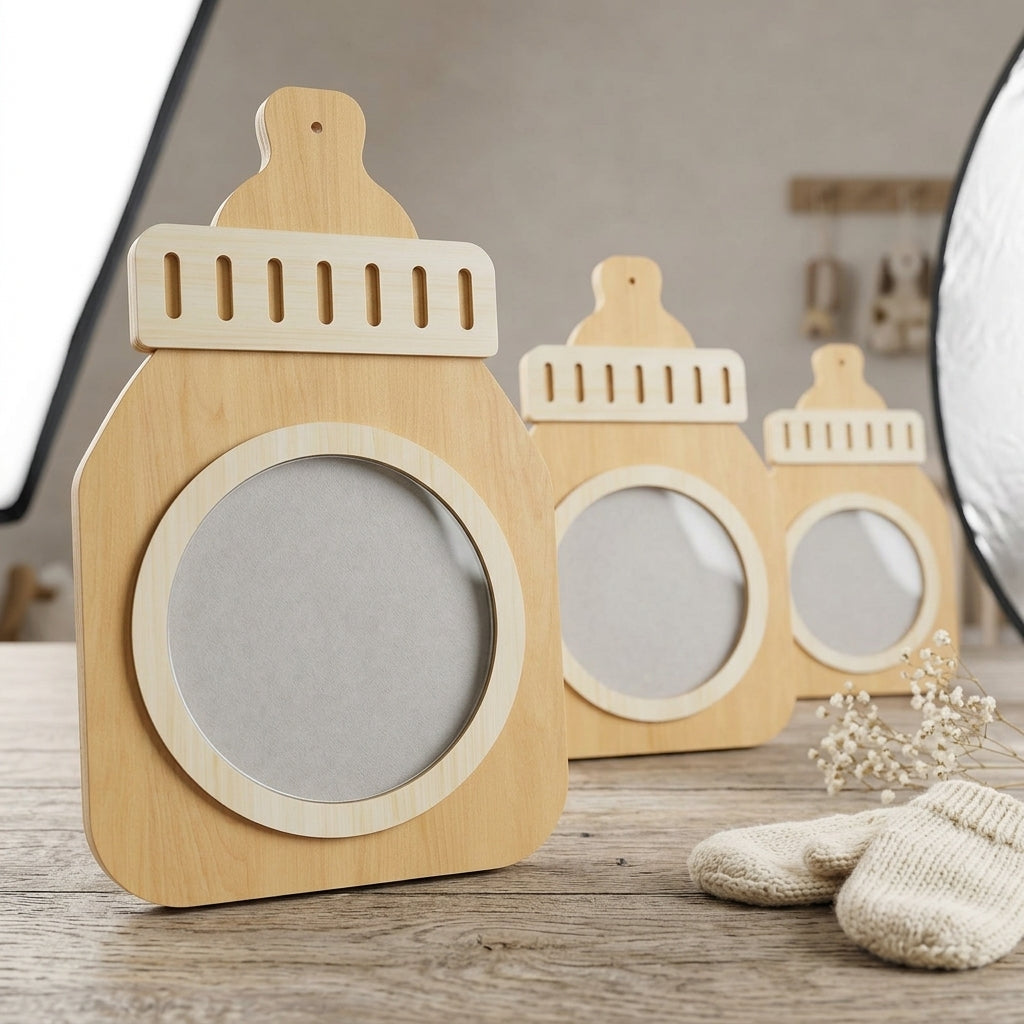 Feedle Bottle Photo Keepsake  / Baby Frame Laser cut files Dxf, SVG238
