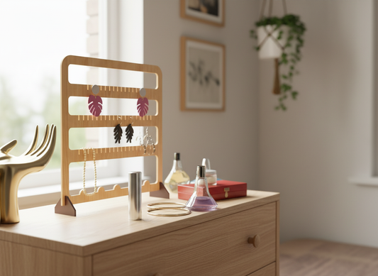 033 Standing Jewelry Stand / Necklace Hanging Display / Earring Organiser SVG DXF CDR Ai 033