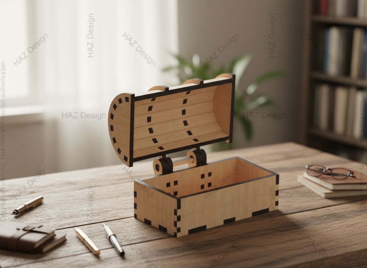 DIY Micro Treasure Chest Laser Cut Files for Glowforge - Create Your own Miniature Treasure Chest 182