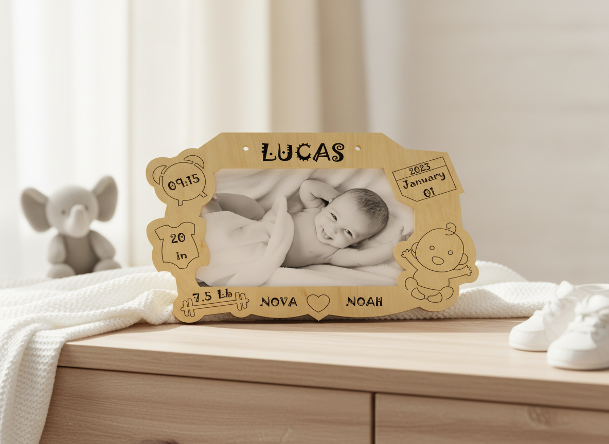 Baby Announcement Photo Frame digital download SVG235