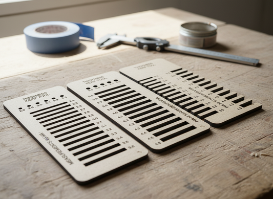 Wood Kerf Tool Svg / Metric Whitworth Design for Material Thickness / Test and Kerf Finding SVG DXF Ai CDR 362