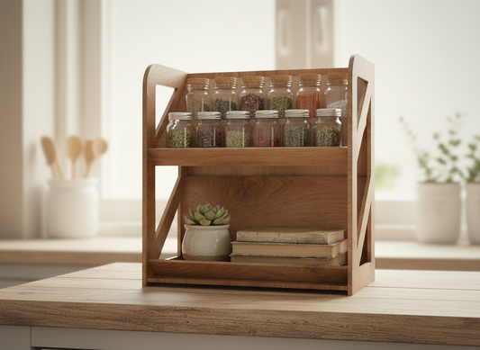 Wooden Desk Organizer Laser Cut File - DIY Multipurpose Shelf Digital Pattern 390