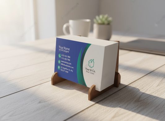 Elegant Business Card Holder Stand Design for Laser Cutting and Professional Use 425