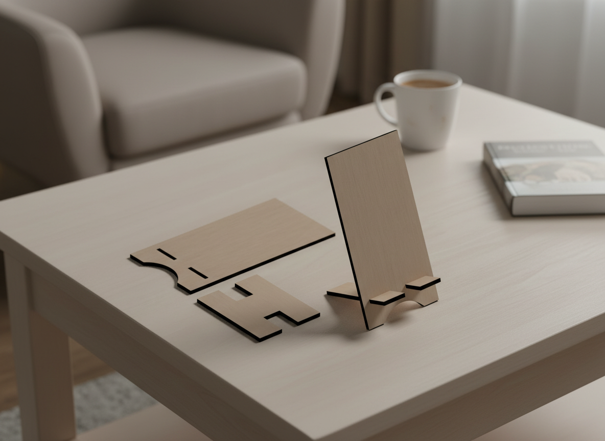 Phone Stand Laser cut file / Phone holder SVG file / Wooden Display Stand / instant download Svg DXF CDR 317