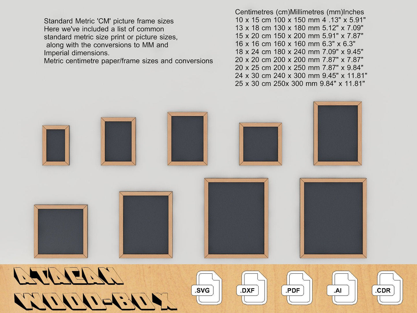 002 80 Pcs Photo Frames Bundle - Laser SVG cut files - Glowforge Digital Download 216