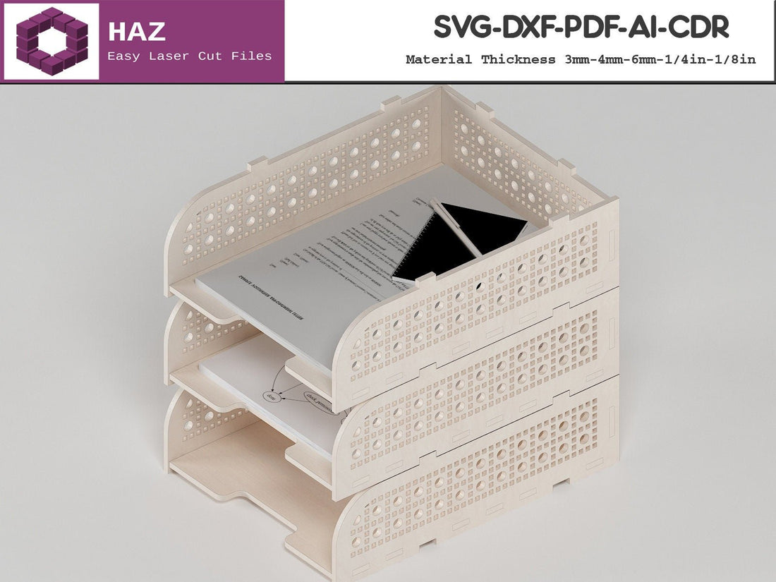 Stackable Paper Trays / Office Letter Document Organizer ...