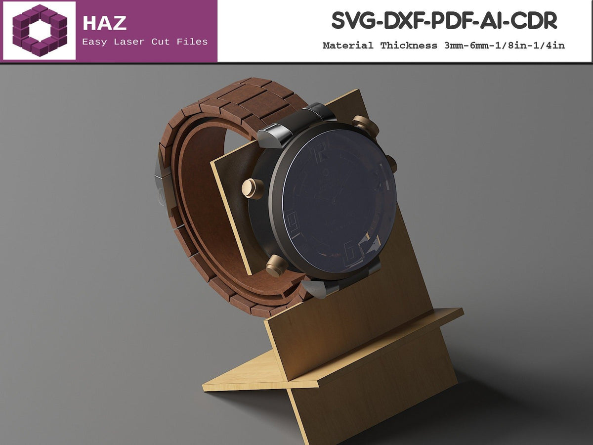 Watch Dxf File Watch Display Holder Bracelet Dock Stand – atacandesignstore