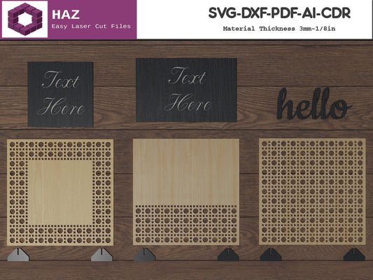 016 Rattan Decor / Boho Design / Basket Weaving Score / Farmhouse Vector SVG DXF CDR Ai files 016