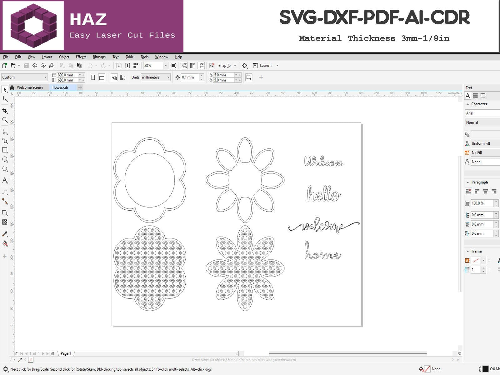 018 Rattan Daisy Laser cut Files / Boho Rattan Flower / Rattan Cane Daisy Decor / SVG DXF CDR Ai files 018