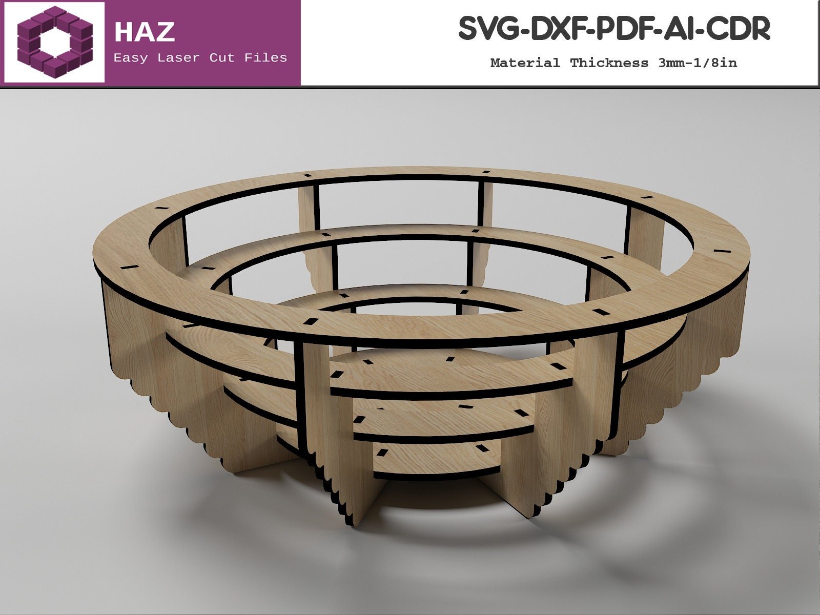 044 Fruit Bowl / Kitchen Dish Decor / Fruit Basket Design SVG DXF CDR Ai 044