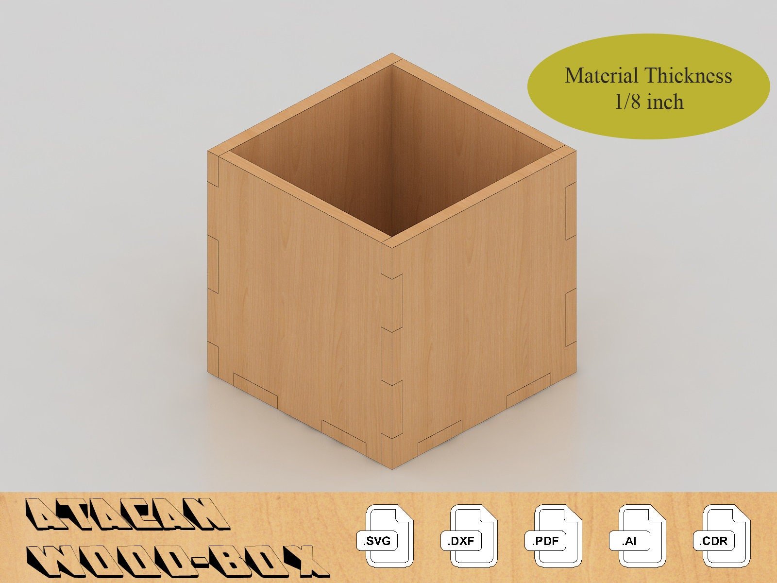 Training Material Box File 1/8 inch Material Box cutting files - Boxes SVG Templates - Laser cut ...