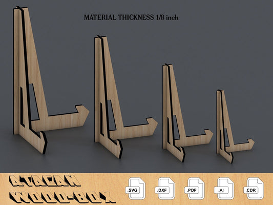 1/8 inch Photo Holder Display Cut Files, Frame Display Stand, Dish Holder, Glowforge laser cut SVG file 020