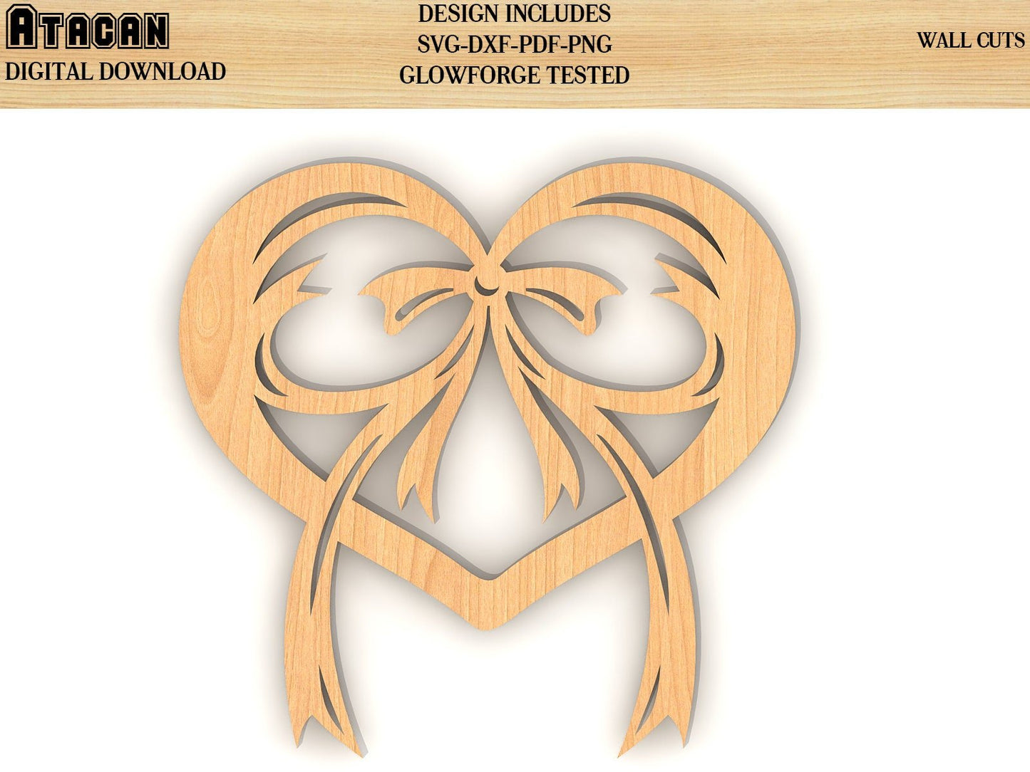 8 Decorative Hearts for Wall SVG Bundle / Wood Wall Hanging Geometric Art - Plywood Decor / Glowforge laser cut file 087