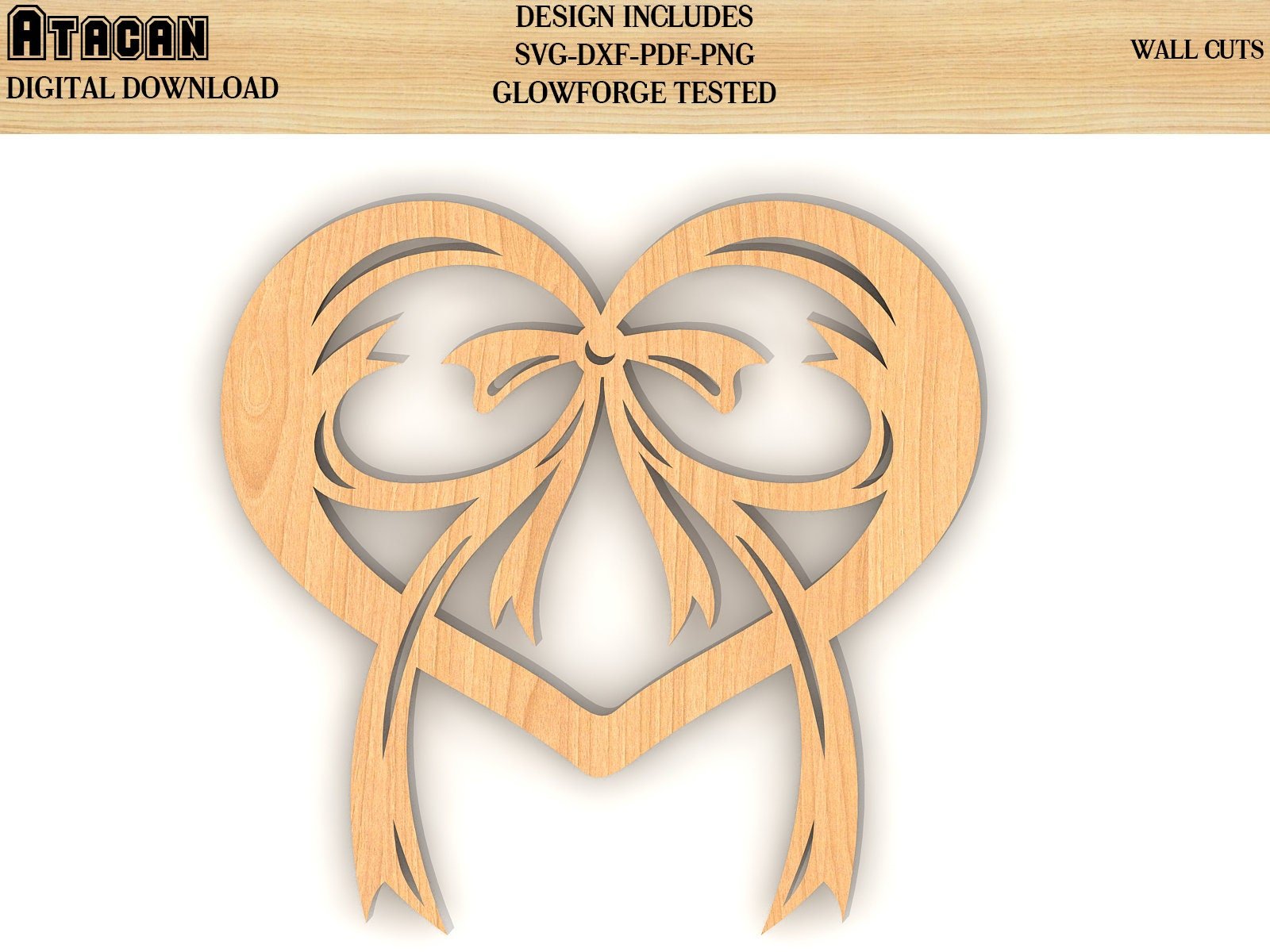 8 Decorative Hearts for Wall SVG Bundle / Wood Wall Hanging Geometric Art - Plywood Decor / Glowforge laser cut file 087