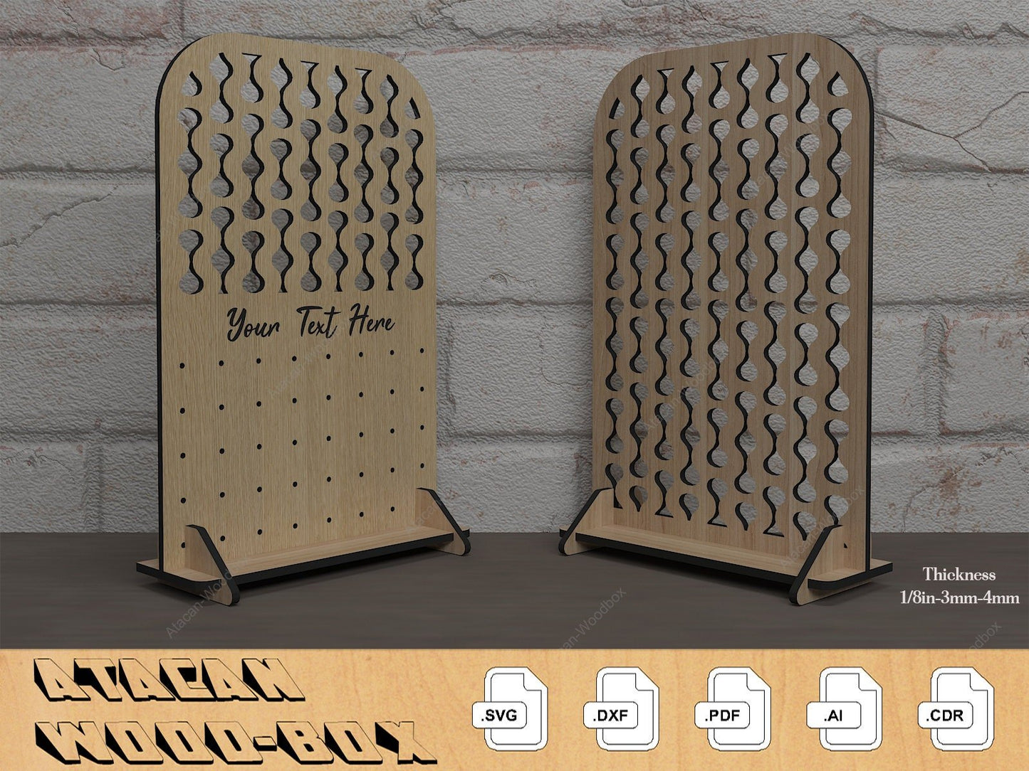 8 Style Earring Stand Laser Cut Svg Files / Earrings Holders / Jewellery Displays Glowforge DXF SVG CDR Ai Files 327