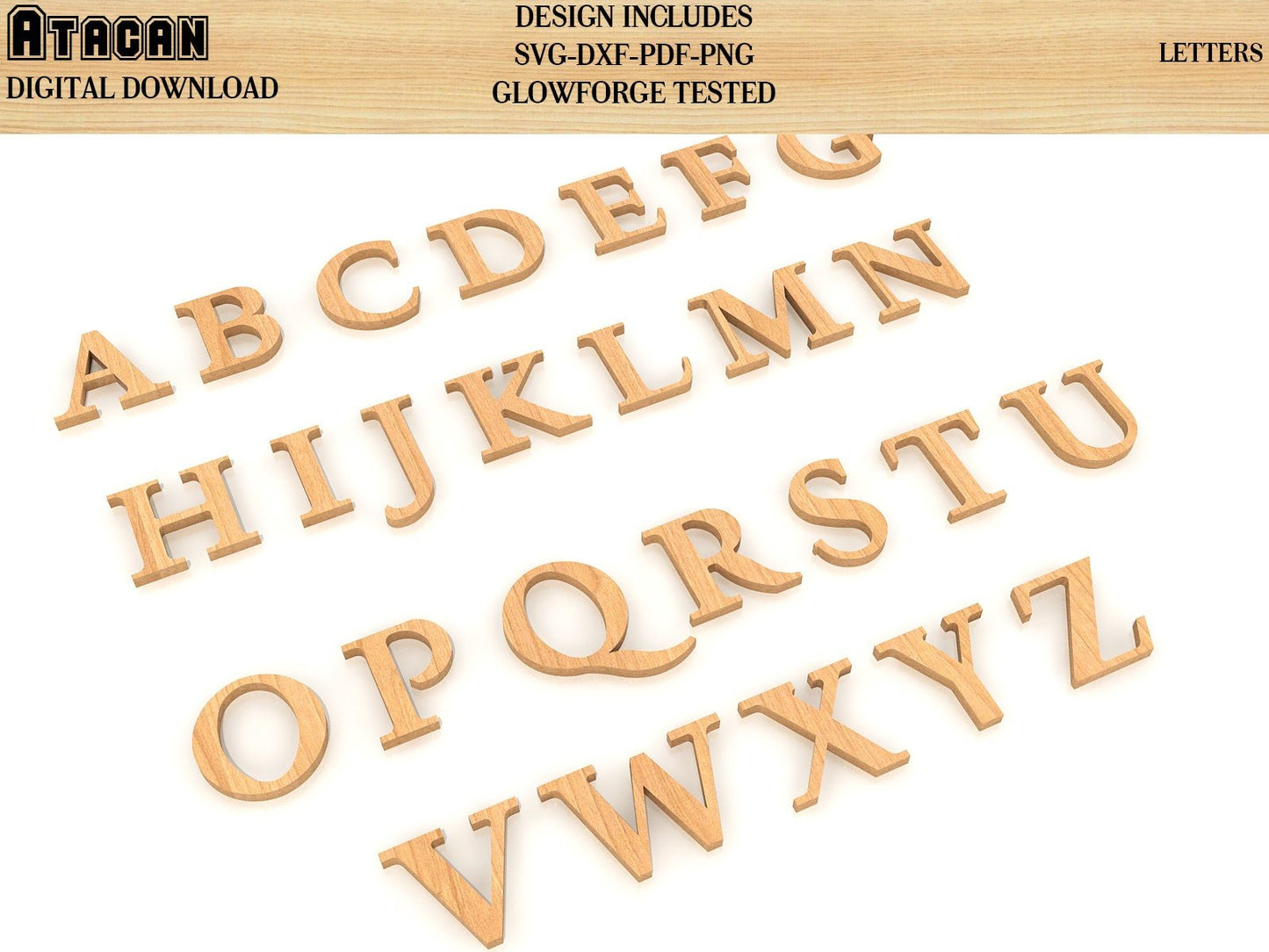 Alphabet Alpha Font Letters SVG Laser Cut files Star pattern glowforge files 096