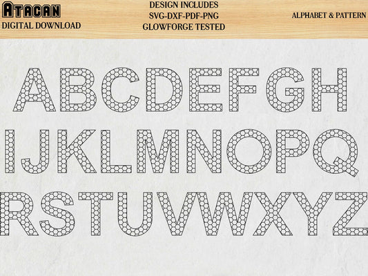 Alphabet Regular Font Wooden Letters / SVG Laser Cut files 093