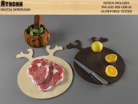 Antler Cutting Board / Deer Snack Tray / Chopping Boards for Breakfast Cheese Bread 484