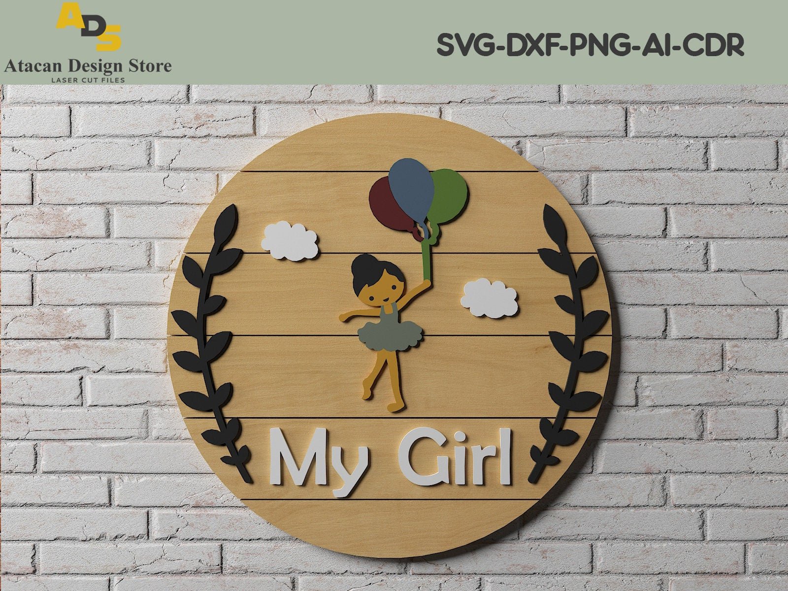 Baby Room Round Signs / Wall Hanger Decoration / Nursery Hang Sign Cut Files SVG233