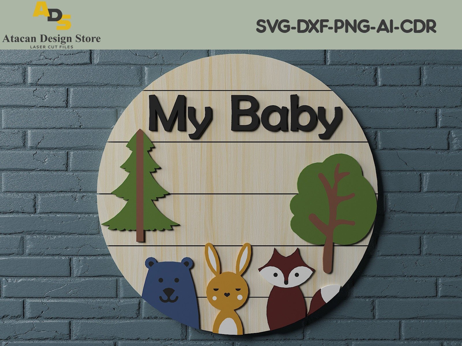Baby Room Rounds / Wall Hanger Decoration / Laser Cutting Files SVG232