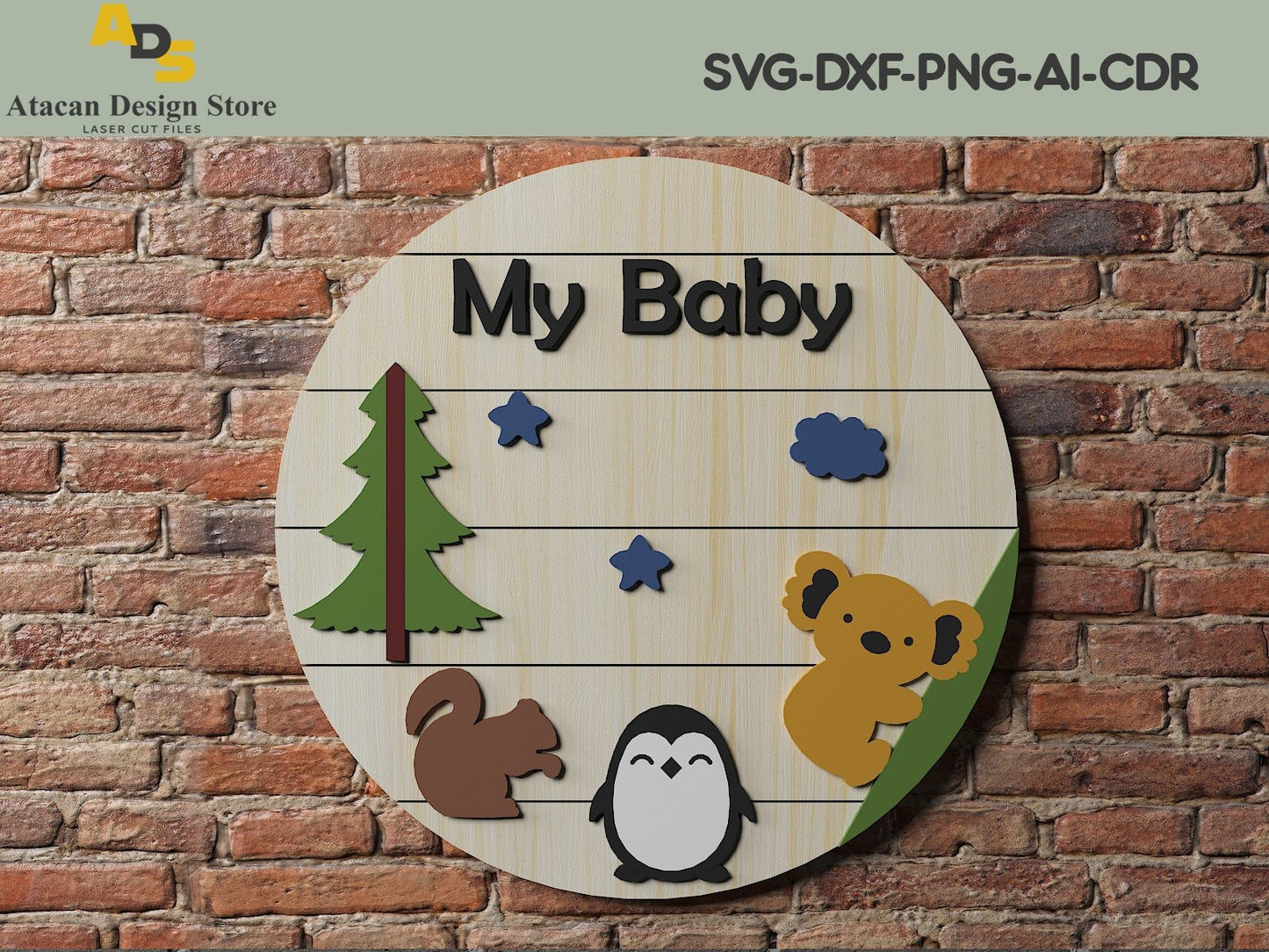 Baby Room Rounds / Wall Hanger Decoration / Laser Cutting Files SVG232
