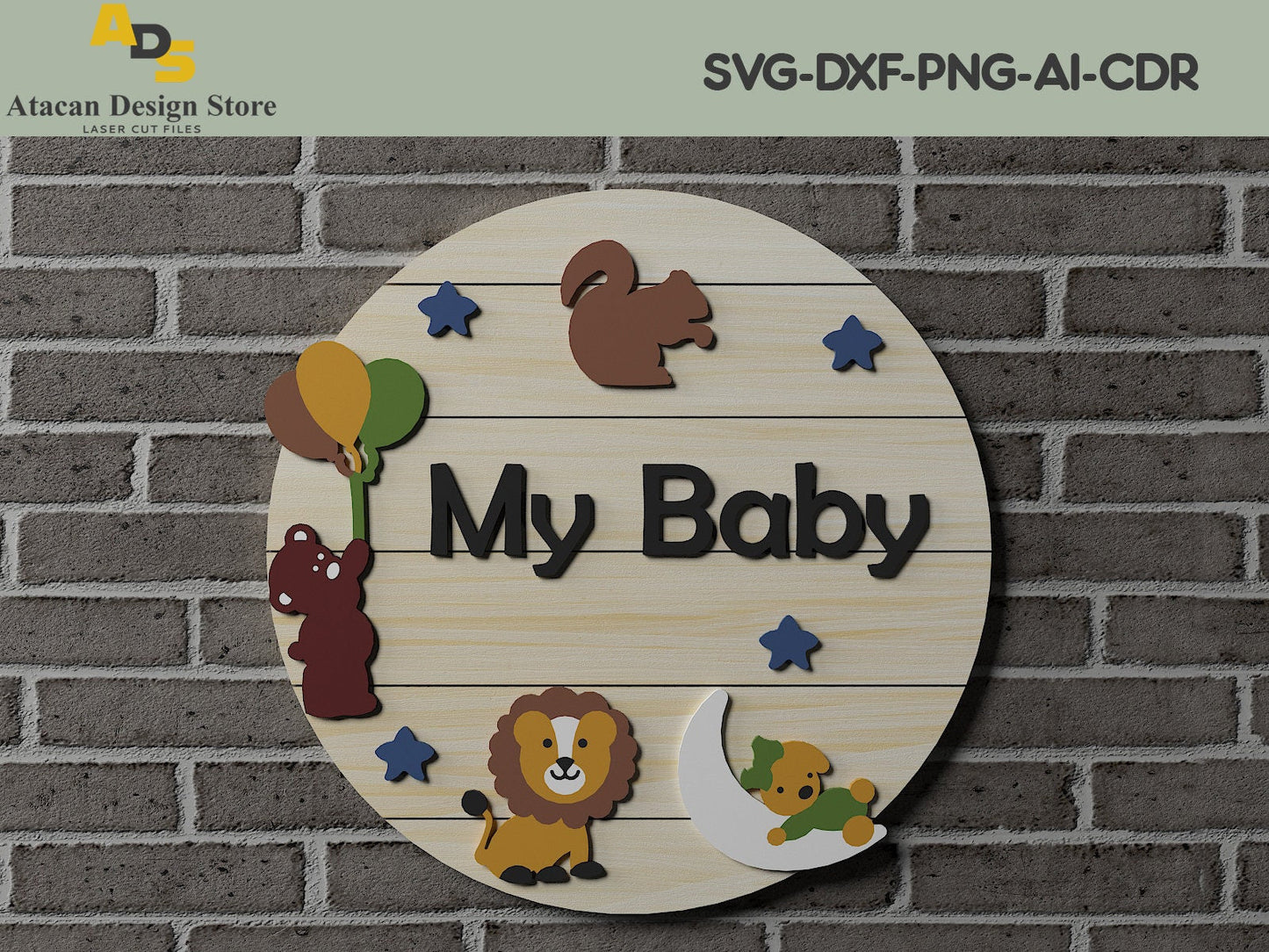 Baby Room Rounds / Wall Hanger Decoration / Laser Cutting Files SVG232