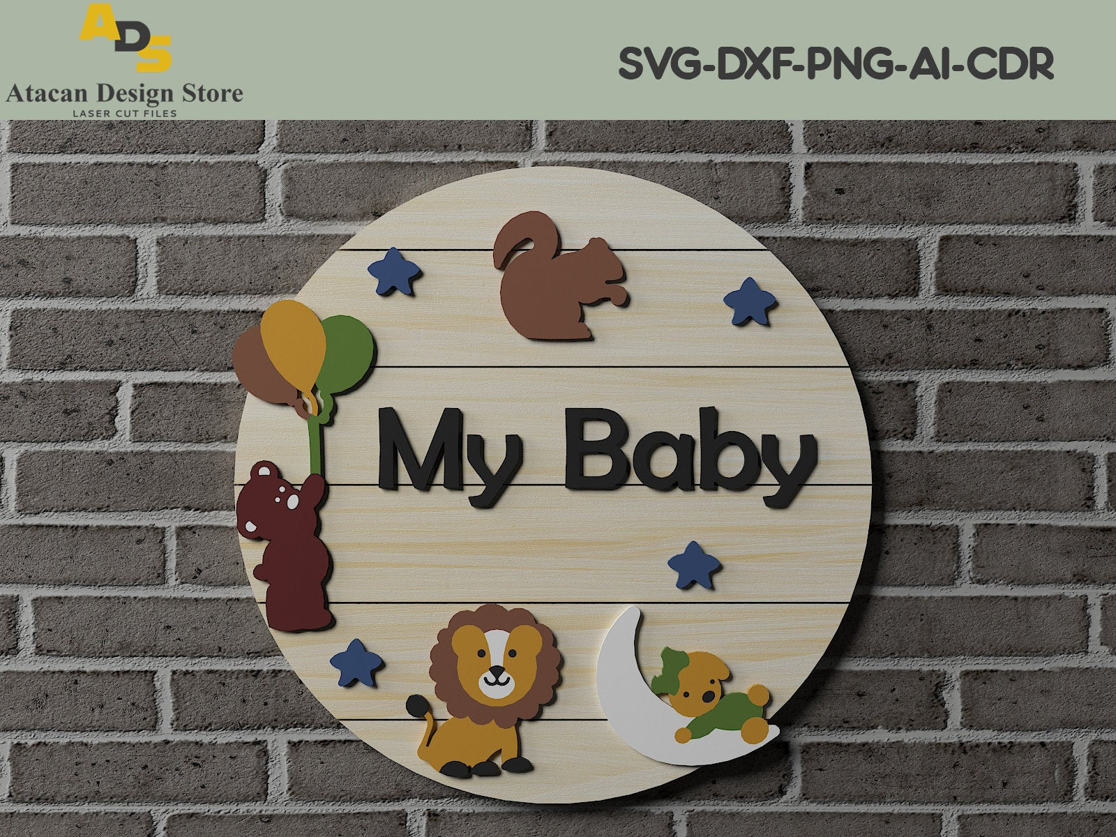 Baby Room Rounds / Wall Hanger Decoration / Laser Cutting Files SVG232