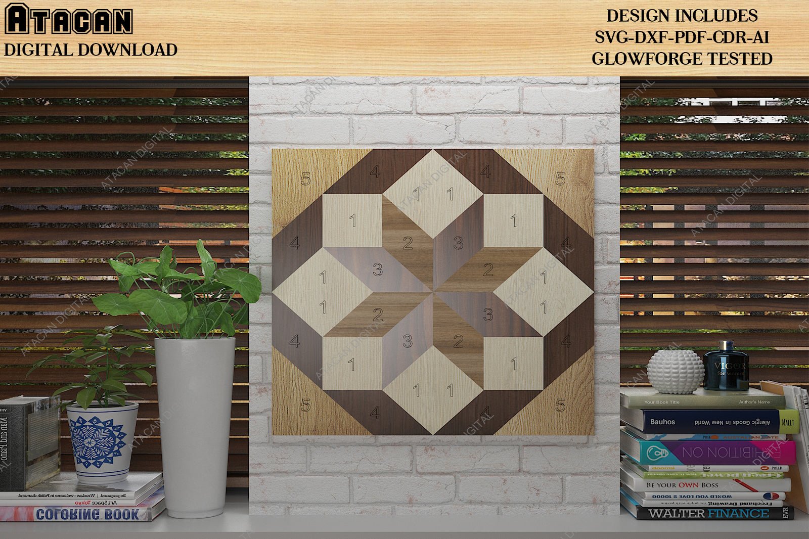 Barn Quilt svg Laser cut files for Glowforge projects inspired wall art Chevron Aztec Southwest Arrow designs Home decor mini quilt 002