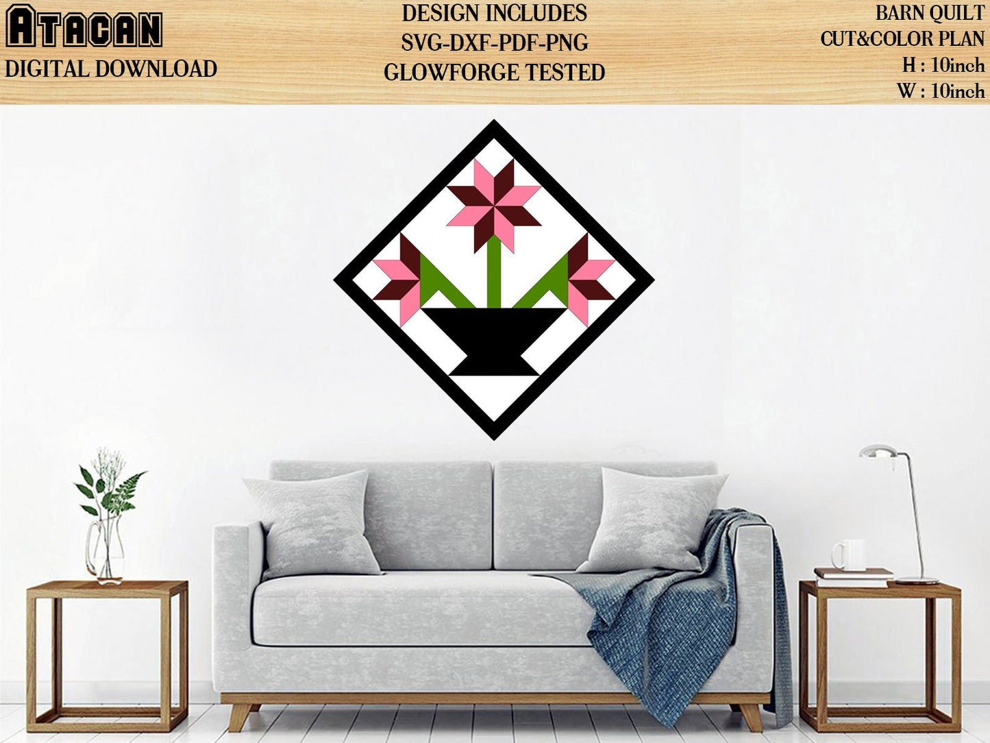 Barn Quilt svg Laser cut files for Glowforge projects inspired wall art Chevron Aztec Southwest Arrow designs Home decor mini quilt 003