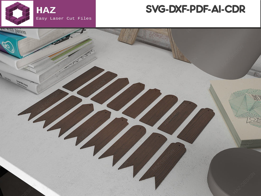 Bookmark Cut out Shapes / Laser Cut Templates for Bookmarks / SVG DXF ...