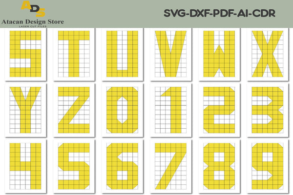 Capital Letter Quilt Blocks / 0 to 9 Numbers / Uppercase Letter Quilts ...