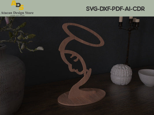 Christian Virgin Mary Table Top Decor / Laser cut template / Instant Download ADS179
