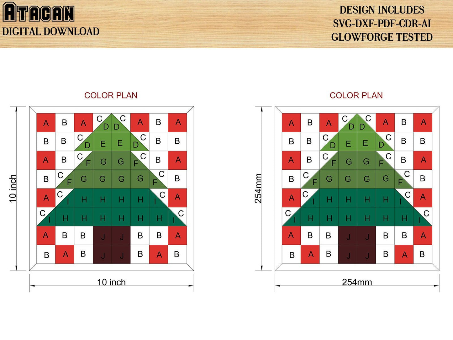 Christmas Barn Quilt Set / Noel Tree Quilt patterns / New Year Wall Art / Snowflake Quilt blocks