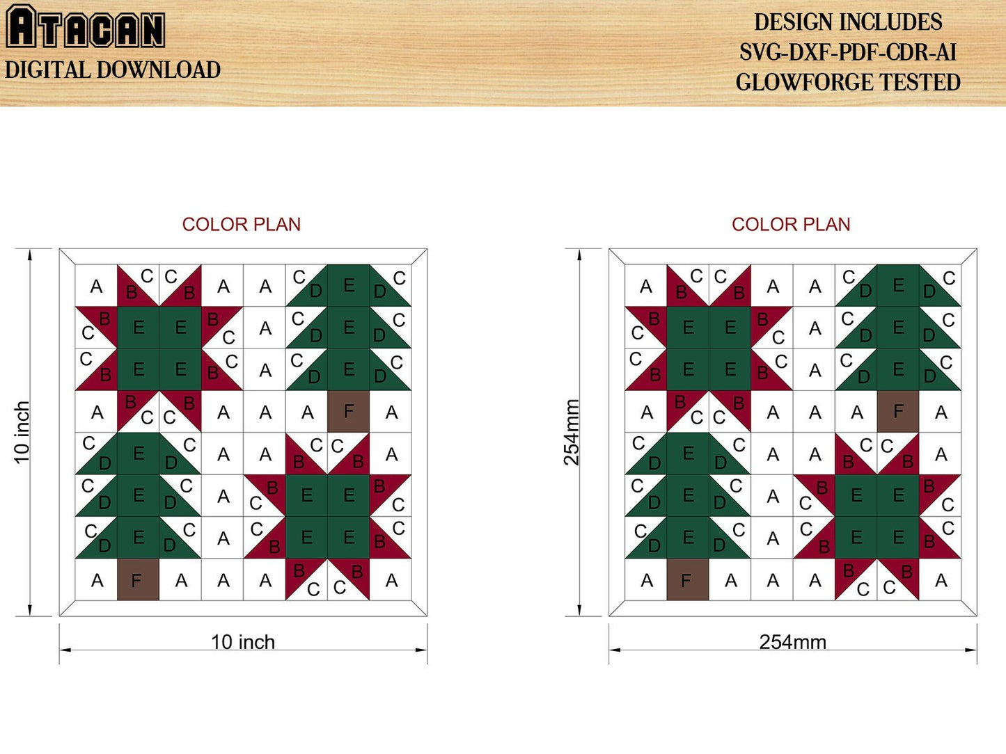 Christmas Barn Quilt Svg cut files / Noel Tree Quilt patterns / New Year Arrow Wall Art / Snowflake Quilt blocks