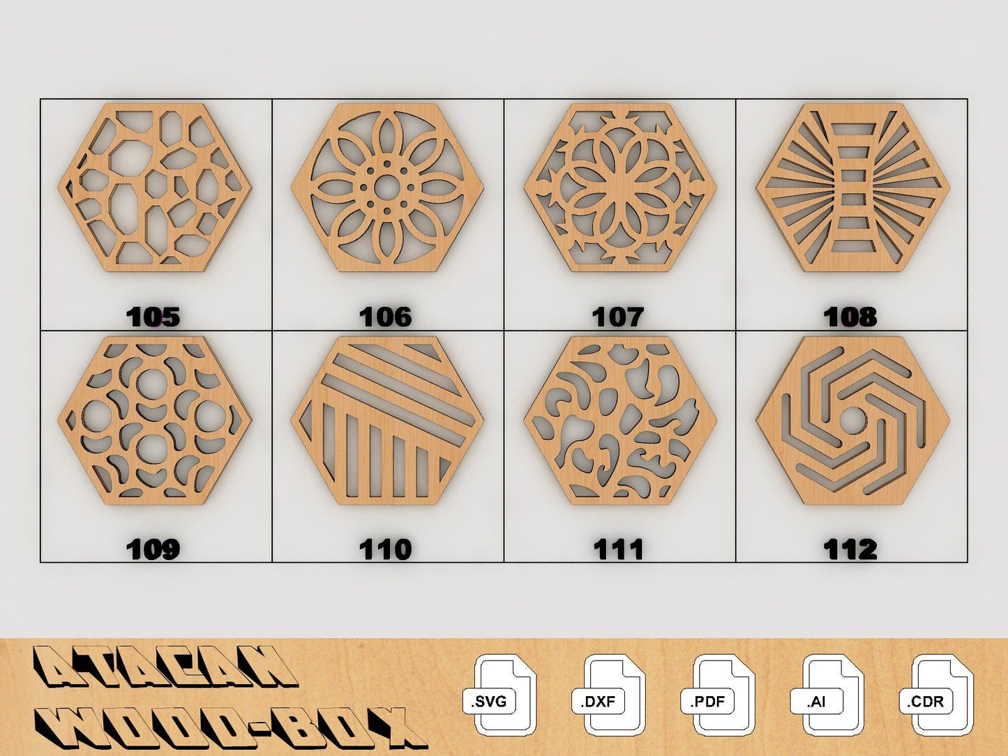 Coaster vector Laser cut Files / Digital Download / Wall Decor Templates / Laser vector cut and engrave 157