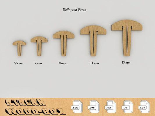 Crumb Tray Pins for Glowforge - SVG Digital Download – Honeycomb Tray Pins File 060