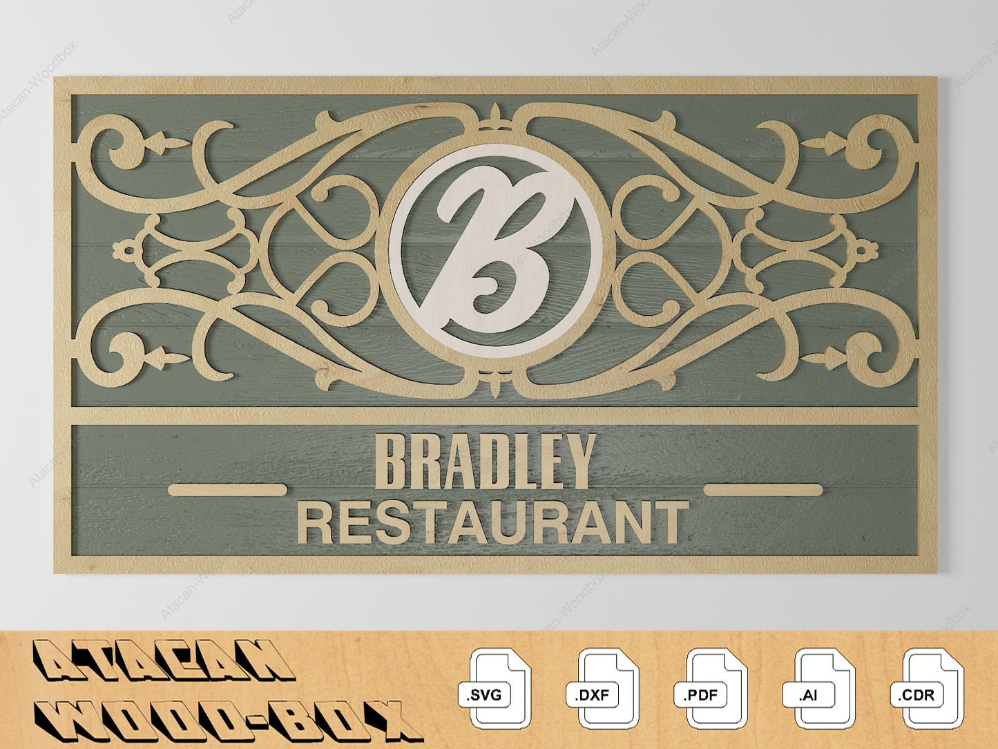 Custom Home Decor Signs / Interchangeable Letter and Icons / Monogram Personalise Laser Cut Files / Glowforge SVG DXF Ai CDR 340