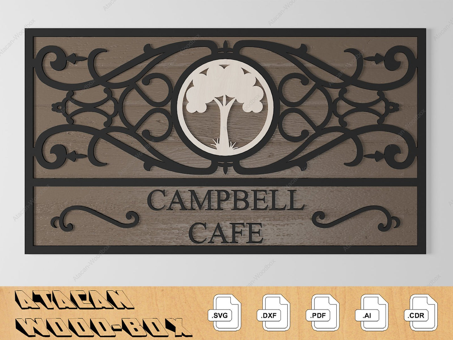 Custom Home Decor Signs / Interchangeable Letter and Icons / Monogram Personalise Laser Cut Files / Glowforge SVG DXF Ai CDR 340