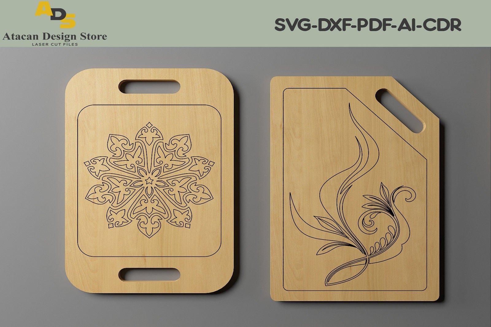 Cutting Boards Bundle / Chopping Board Woodworking Plans SVG, DXF, CDR ADS224